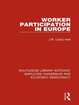 cover image of Worker Participation in Europe